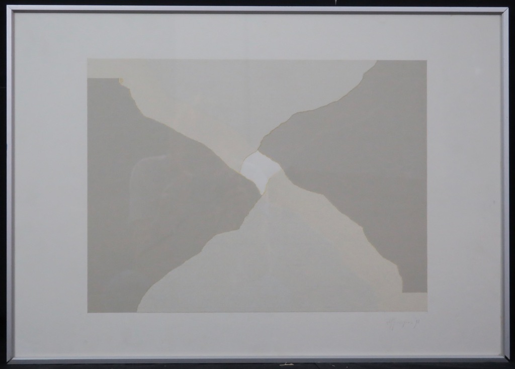 Michiel Kuipers: Collage op papier, Zonder titel - Ingelijst kopen? Bied vanaf 1!