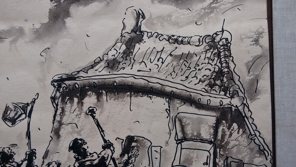 Alfred Ost Oost-Indische tekening, gesigneerd, ingelijst kopen? Bied vanaf 330!