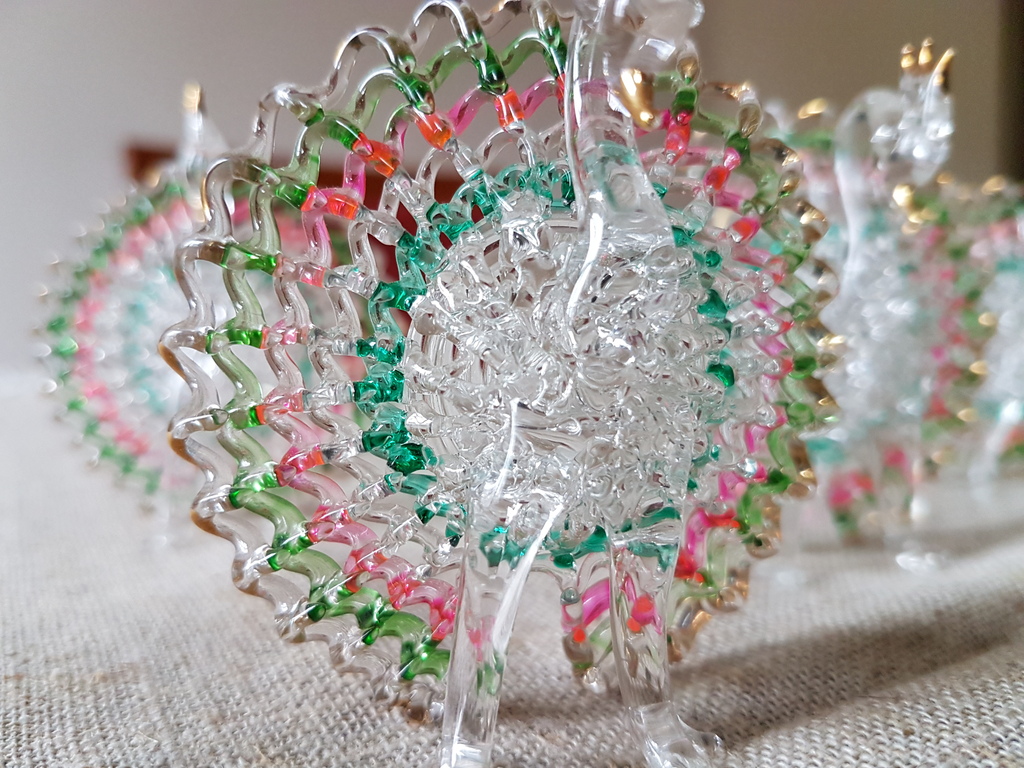 Lotto pauwen in Murano glas 4 pz kopen? Bied vanaf 1!