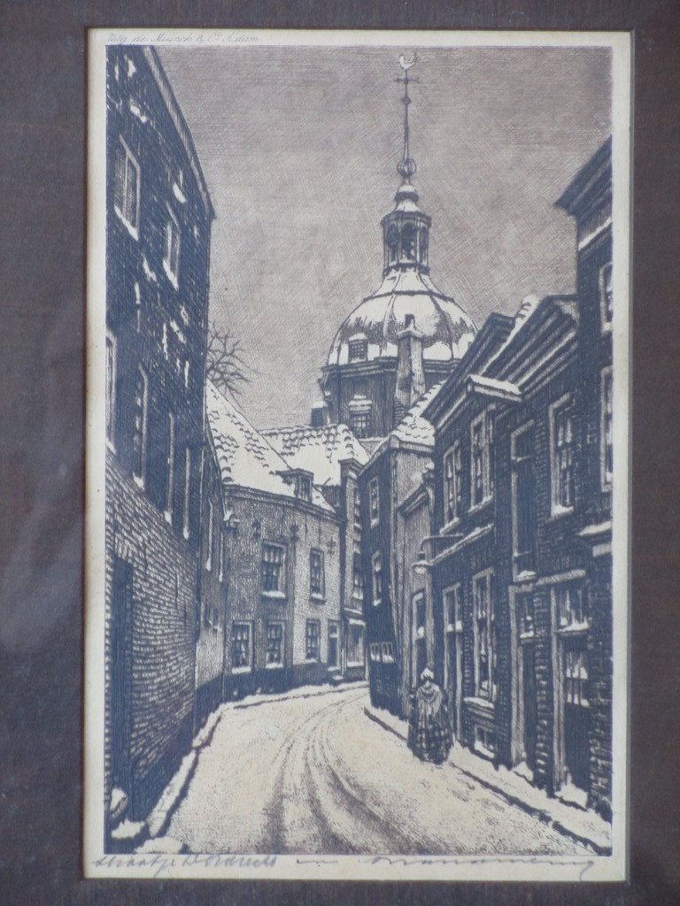 Cornelis Brandenburg, Wintergezicht Dordrecht, Ets kopen? Bied vanaf 40!