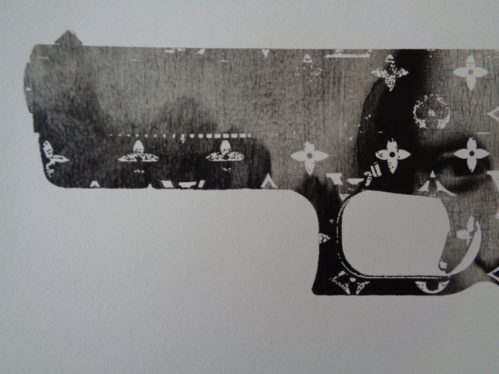 GROTE Fine Art Print,"Mona B Gun", GESIGNEERD en COA, genummerd A/P of 1 t/m 100 kopen? Bied vanaf 26!