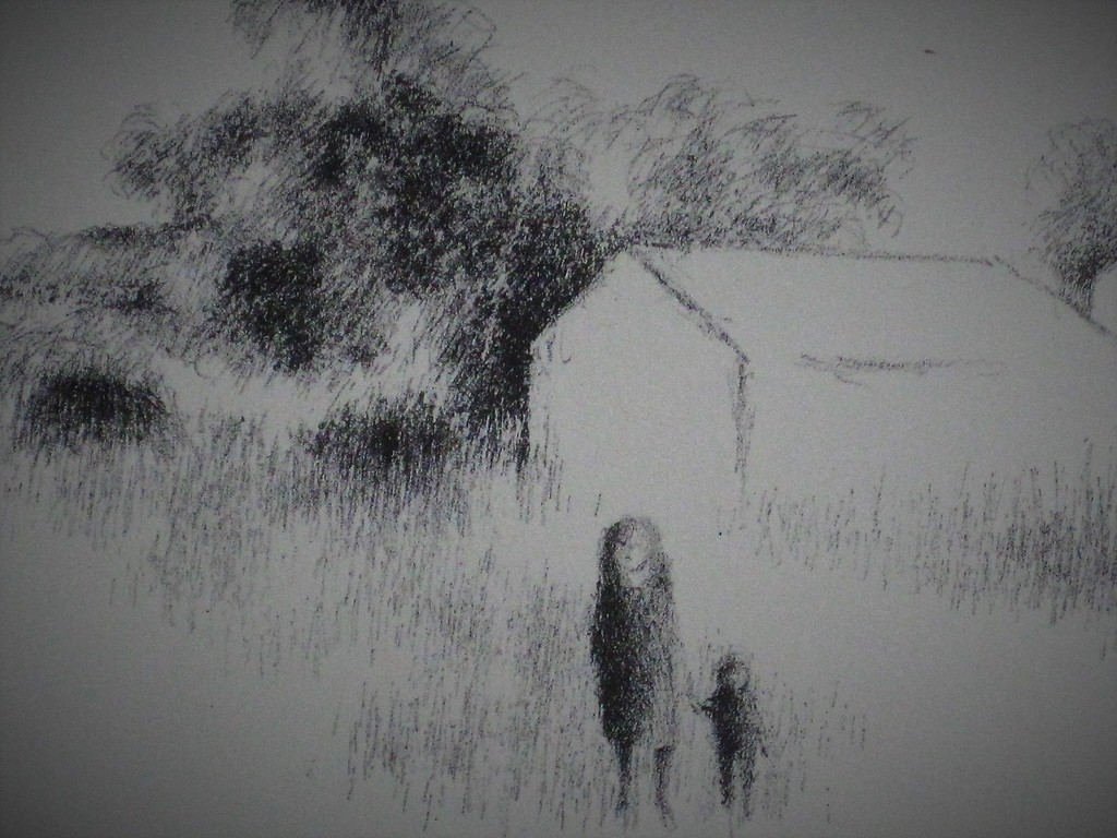 Mooi verstild grafisch werk Metten Koornstra gesigneerd Litho "moeder en kind" verkocht voor € 40!