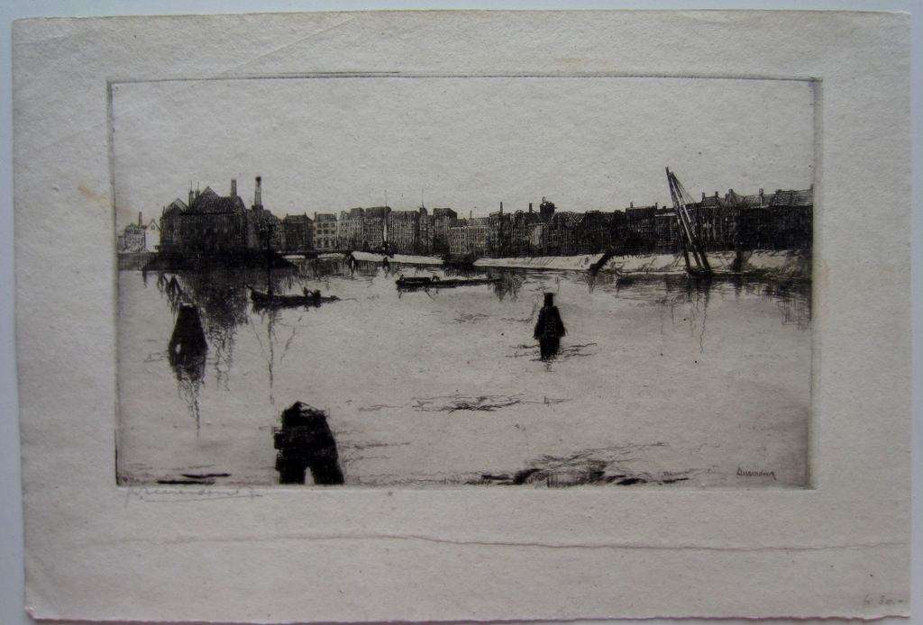 Theo Beerendonk (1905-1979) - ets haven (mogelijk Antwerpen) kopen? Bied vanaf 40!