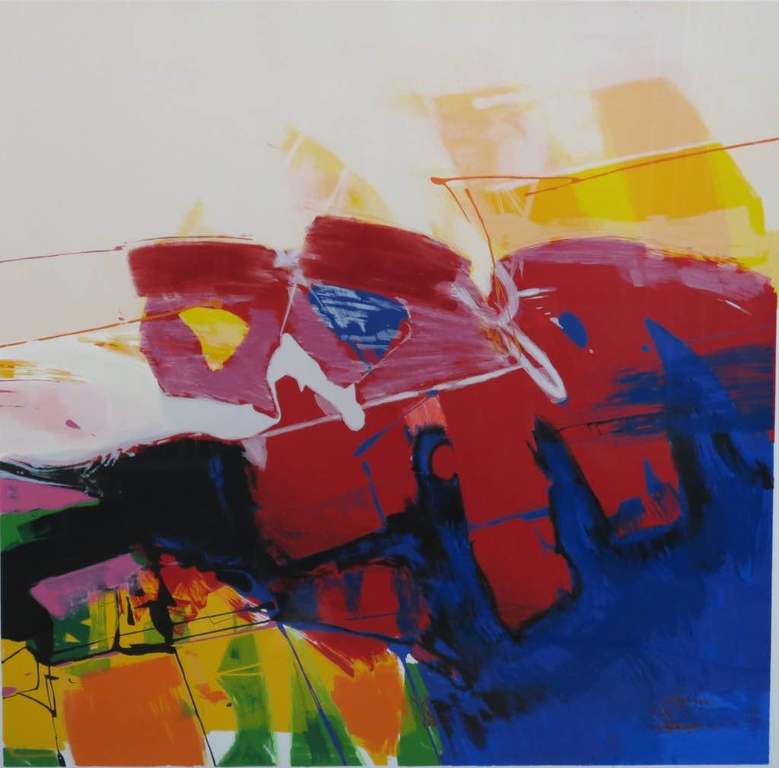 Frank Lejeune: Zeefdruk, Zonder titel - Ingelijst kopen? Bied vanaf 100!