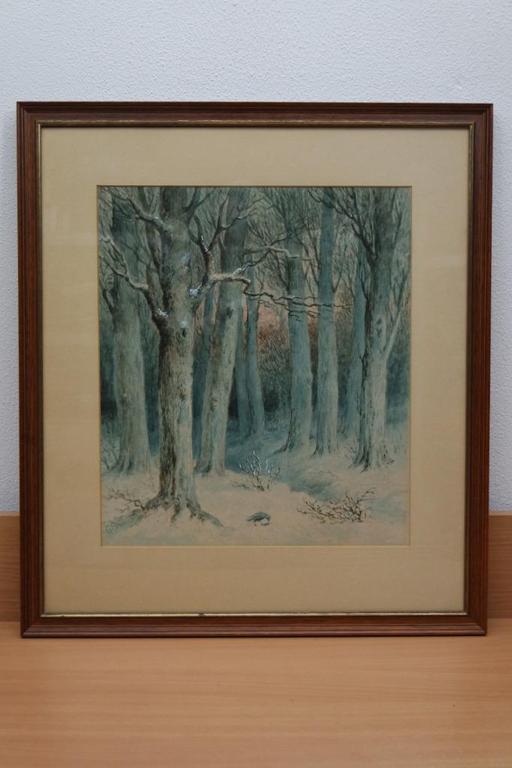Gerrit Jan Derens (1831-1898) - aquarel - bosgezicht kopen? Bied vanaf 115!