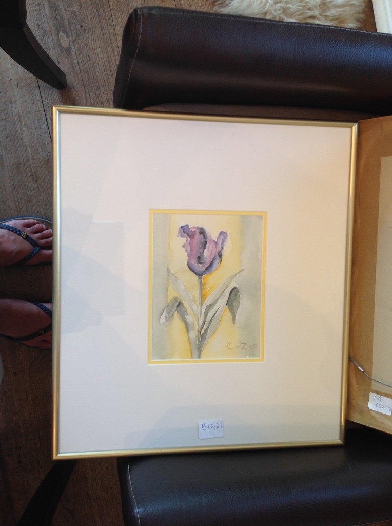 Aquarel, Paarse Tulp kopen? Bied vanaf 1!