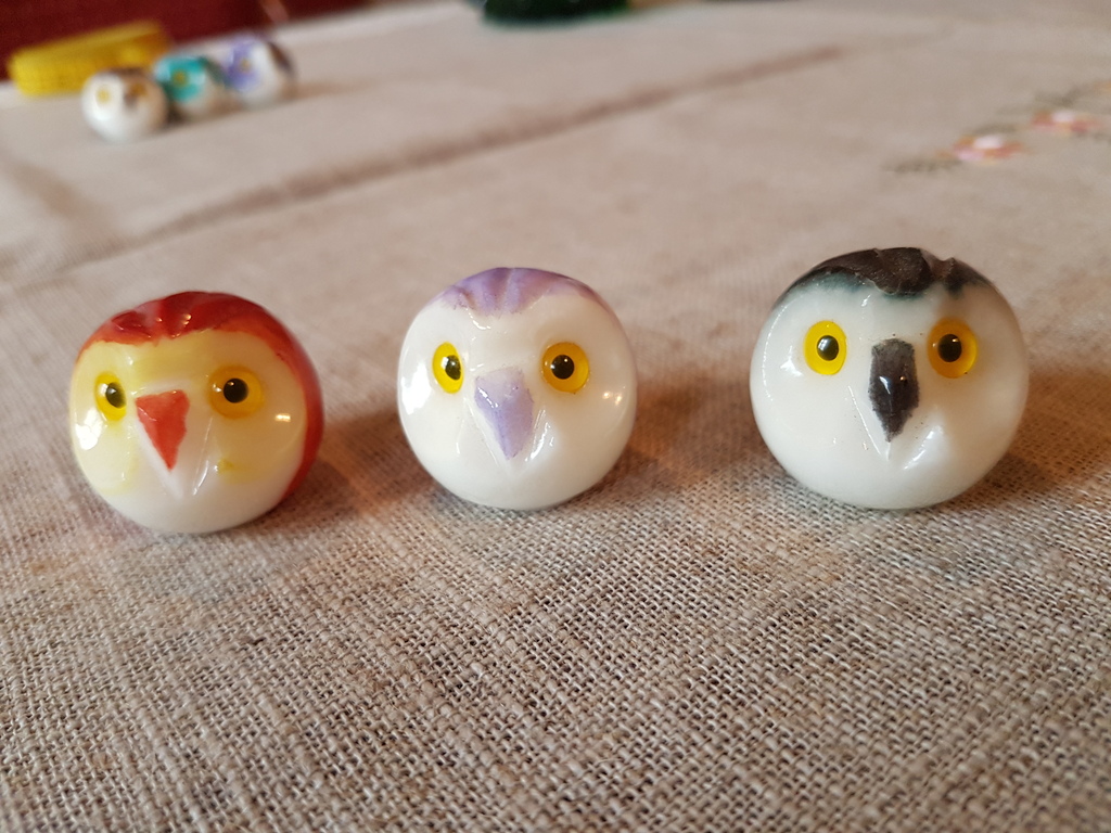 Lot alabaster uil set van 3 pz diameter 3 cm Alabastro Italiano set 23 Volterra  kopen? Bied vanaf 1!