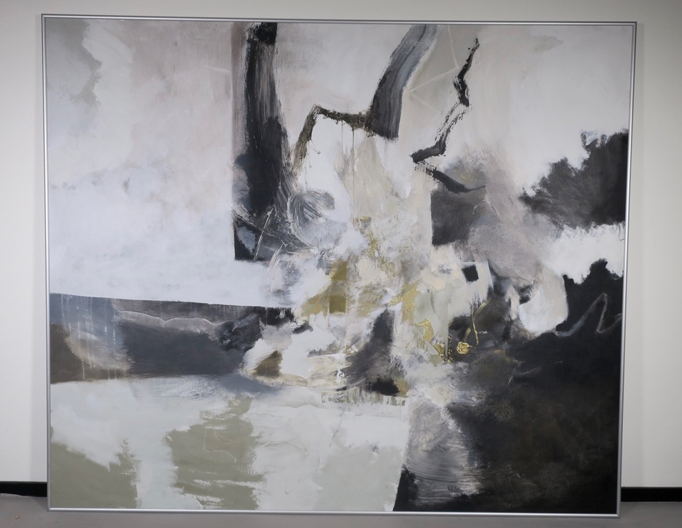 Michael Lasoff: Olieverf op doek, Volcanic Heaven - Ingelijst (Zeer groot!) kopen? Bied vanaf 850!