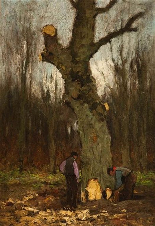 Weissenbruch johannes ( jan) Hendrik, 1824 - 1903 , Houthakkers in het bos kopen? Bied vanaf 1250!