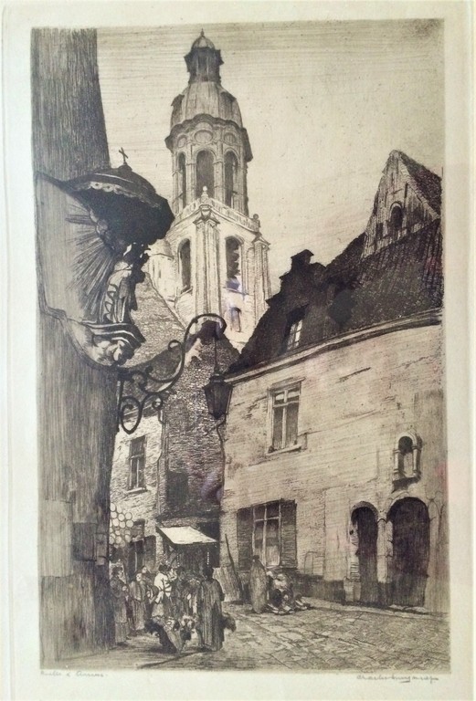 Charles Swyncop 1895 - 1970 oude straatje in Antwerpen kopen? Bied vanaf 20!