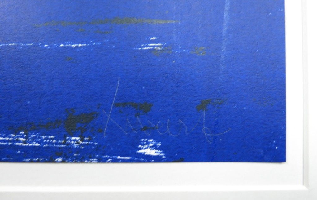 Onbekend gesigneerd: Zeefdruk, Abstract geel-blauw kopen? Bied vanaf 1!