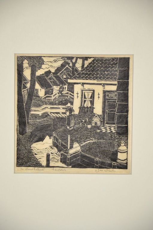 Jan Strube: Houtsnede. In Noord-Holland kopen? Bied vanaf 70!