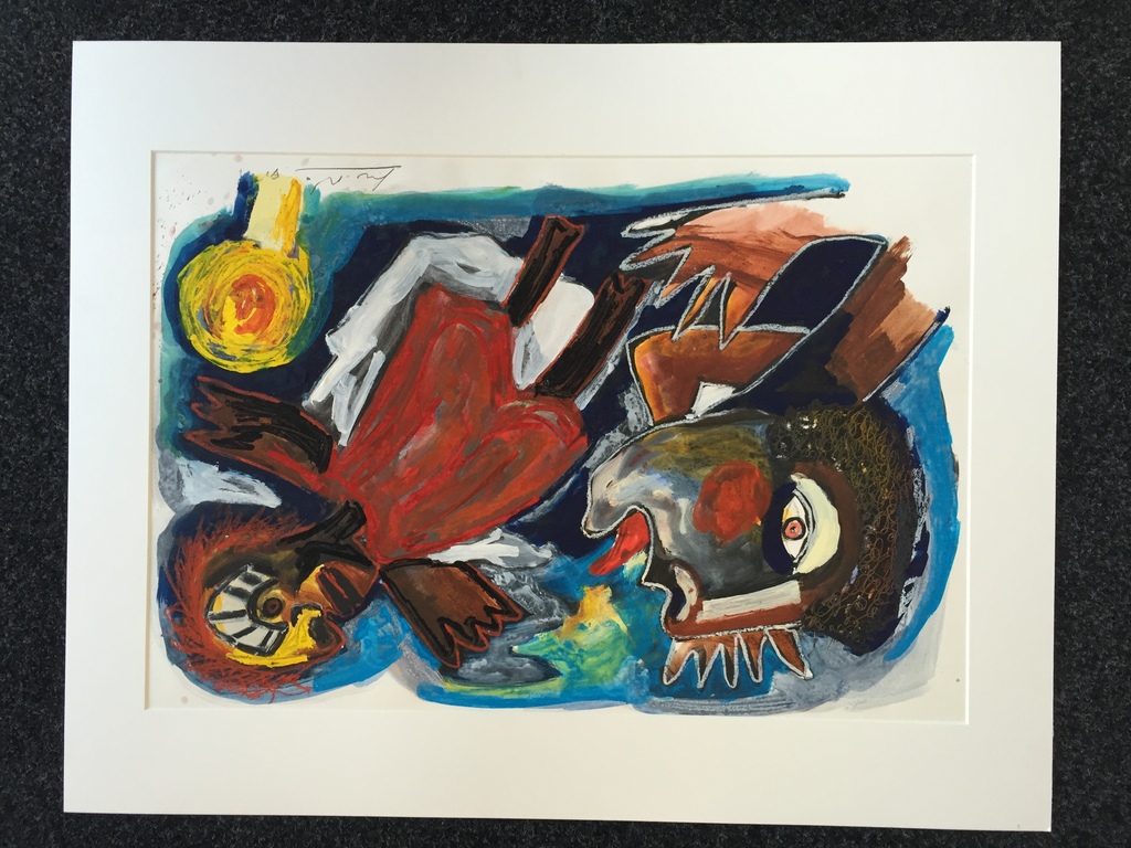 John Lie A Fo   1 origineel schilderij op papier. kopen? Bied vanaf 99!