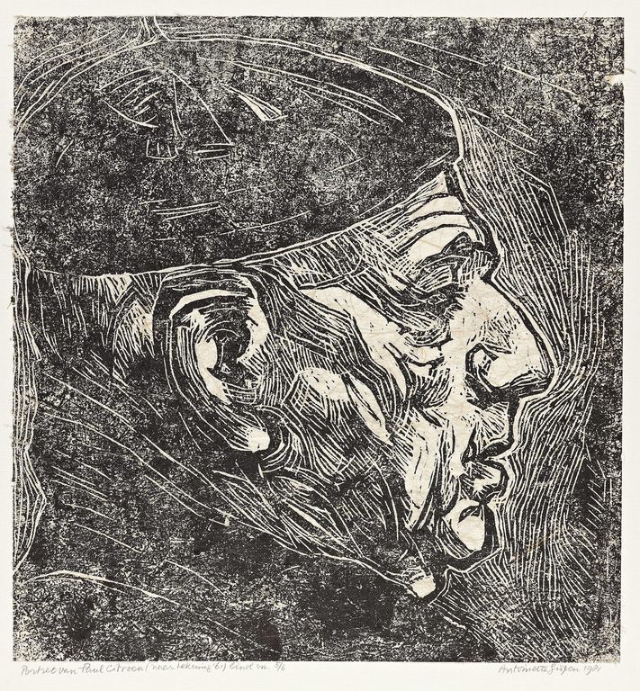 Portret van Paul Citroen - Linoleumsnede nummer 5 van 6 kopen? Bied vanaf 450!