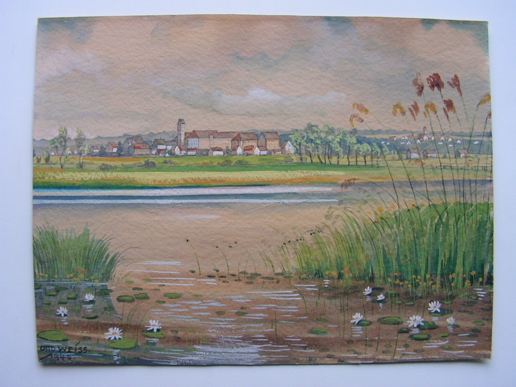 Otto Weiss - aquarel op papier - landschap - 1940 kopen? Bied vanaf 25!