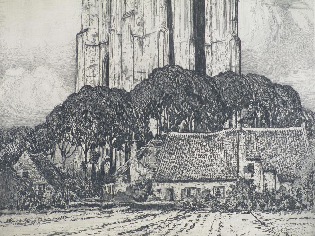 Eugene Lucker, St Lievens Monstertoren Zierikzee, Ets kopen? Bied vanaf 45!