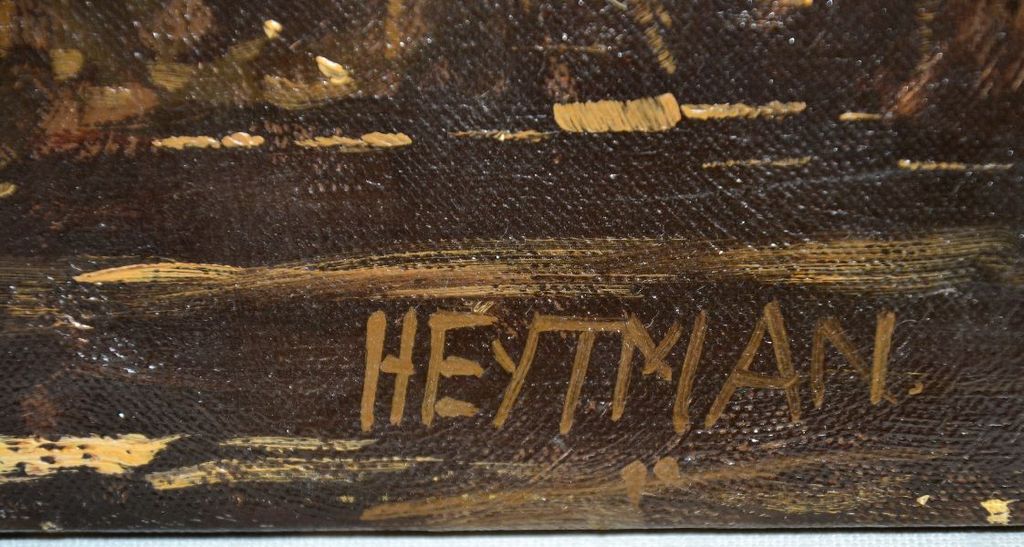 Willem Heytman: Olieverf op doek. Visser in landschap kopen? Bied vanaf 1!