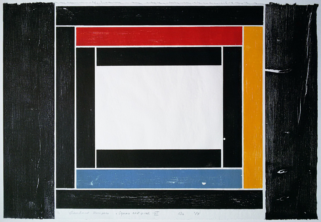 Geerhard Kuipers - Square and porch VI, houtsnede (groot) kopen? Bied vanaf 1!
