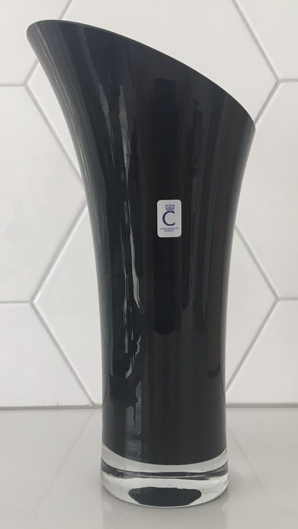 Schott Zwiesel Christinenhütte - blank glazen en zwarte diep paarse design vaas kopen? Bied vanaf 20!