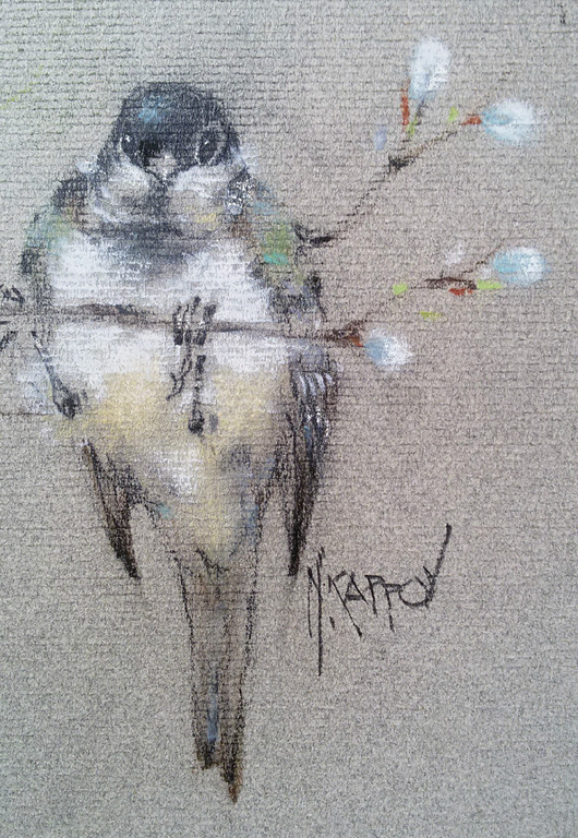 Nenad Karpov - Vogels, tekening kopen? Bied vanaf 125!