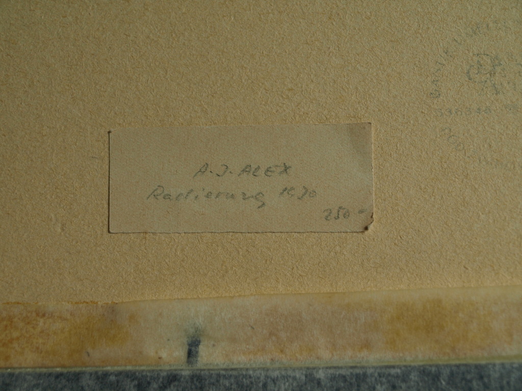 Adolf Jelinek Alex : Ets – ’s Nachts bij het graf – gesigneerd & ingelijst –1930 kopen? Bied vanaf 1!