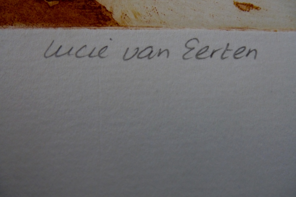Lucy van Eerten, aquatint: Herfst 1990, handgesigneerd kopen? Bied vanaf 1!