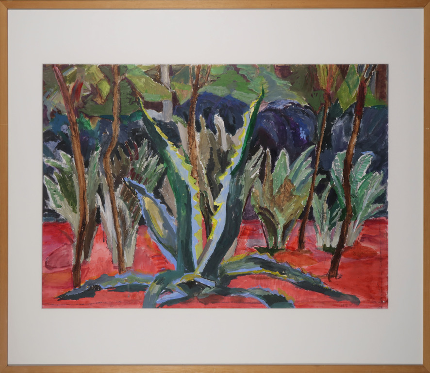 Hans Ebeling Koning: Gouache, Enscenering - Ingelijst verkocht voor € 160!