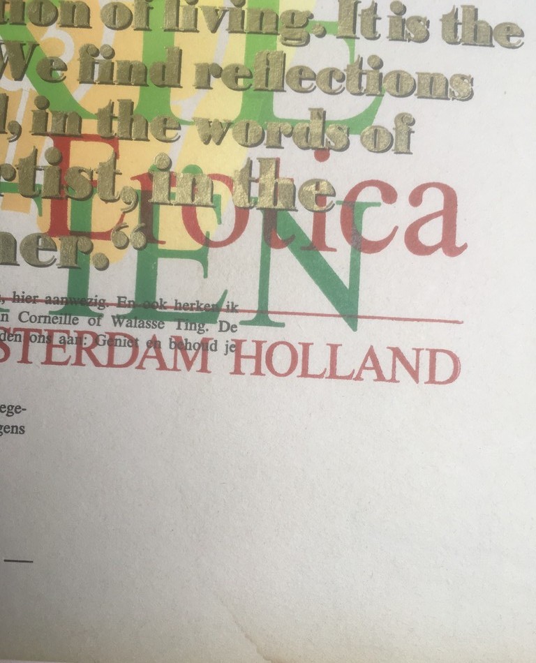 Simon Vinkenoog: Kleurenlitho, Openingsspeech De 3 Gratiën. kopen? Bied vanaf 1!