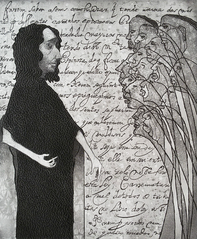 Laatste keer: Harry van Kruiningen - De Banvloek van Spinoza, ets met reliëfdruk kopen? Bied vanaf 60!