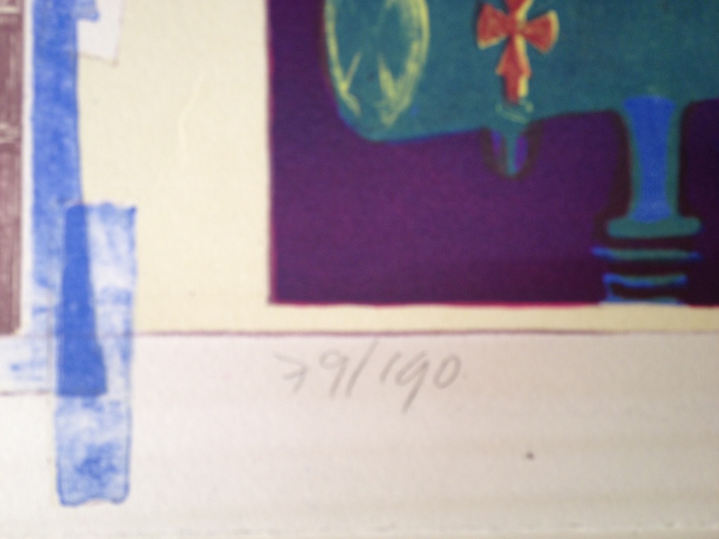 Jacqueline de Jong, litho in kleuren, "Mange la soupe", Prent 190,1975 kopen? Bied vanaf 14!