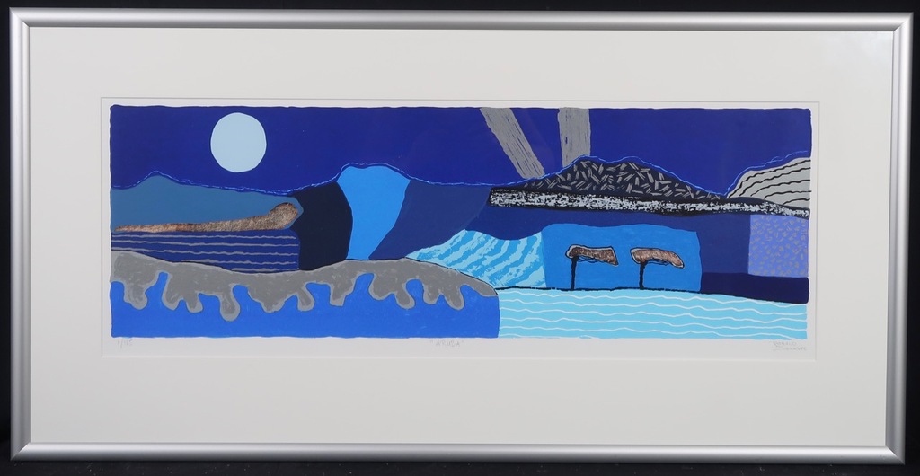 Ronald Boonacker: Zeefdruk, Aruba - Ingelijst (Groot) verkocht voor € 75!