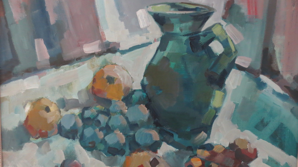 BOB IMMINK (1930-1984) OLIEVERF OP DOEK "STILLEVEN" verkocht voor € 90!