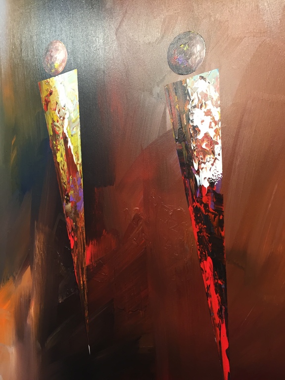 GENA GENADYJ gemengde technieken op 3 D Doek, Titel: People kopen? Bied vanaf 1!