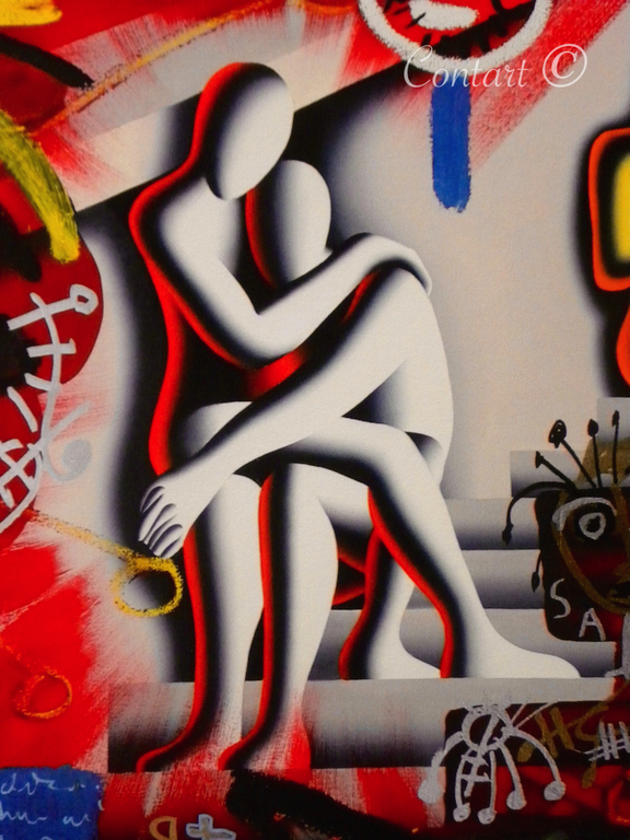 'One Step beyond' - Giclee - gesigneerd door Mark en Paul Kostabi - 2013  kopen? Bied vanaf 195!