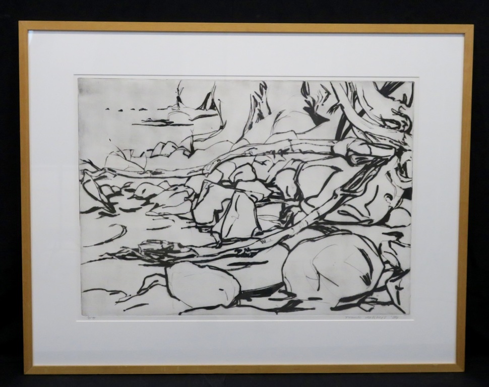 Frank Dekkers: Ets, Keien - Ingelijst verkocht voor € 40!