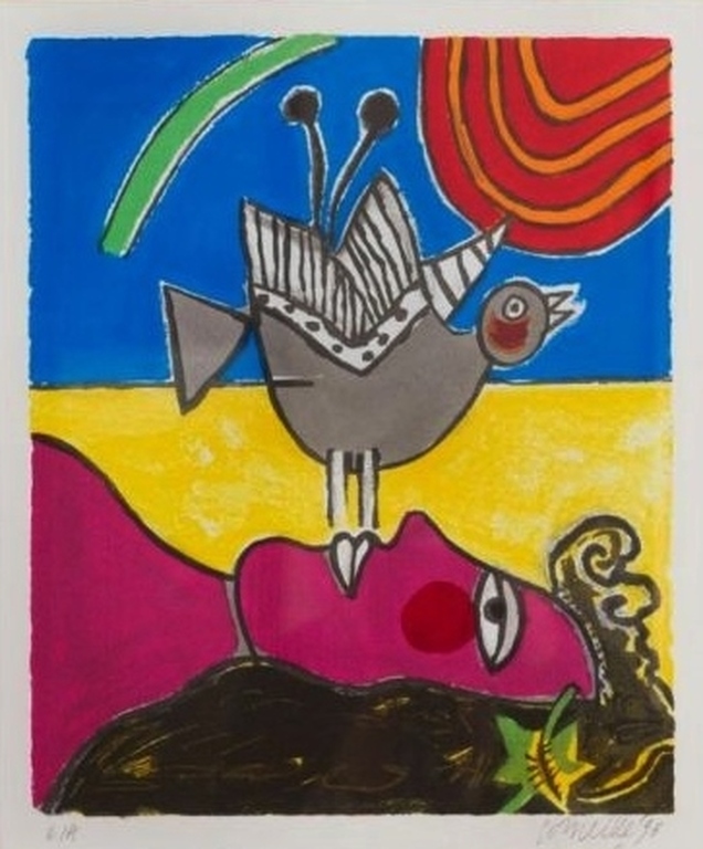 Corneille ingelijste litho - gesigneerd/genummerd - 1998 kopen? Bied vanaf 1!