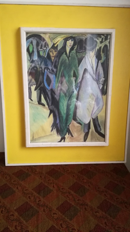 Onbekend kunstenaar naar Kirchner,Pure Art Déco - aquarel,Les dames du quartier kopen? Bied vanaf 30!