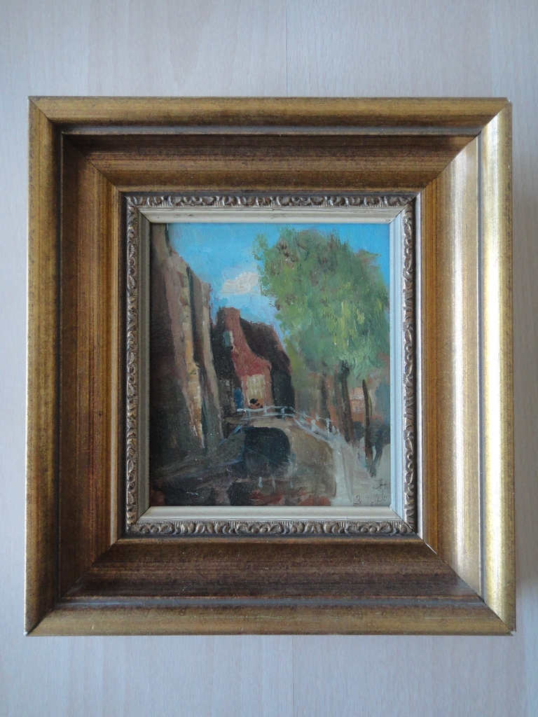 Johannes (Jan) Heesterman, olieverf op paneel, stadsgezicht kopen? Bied vanaf 1!