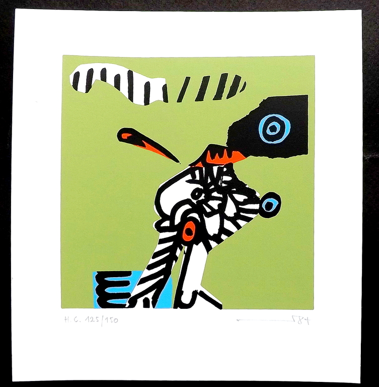 Prof. Armin Sandig - 3x gesigneerde litho - 1984 kopen? Bied vanaf 1!