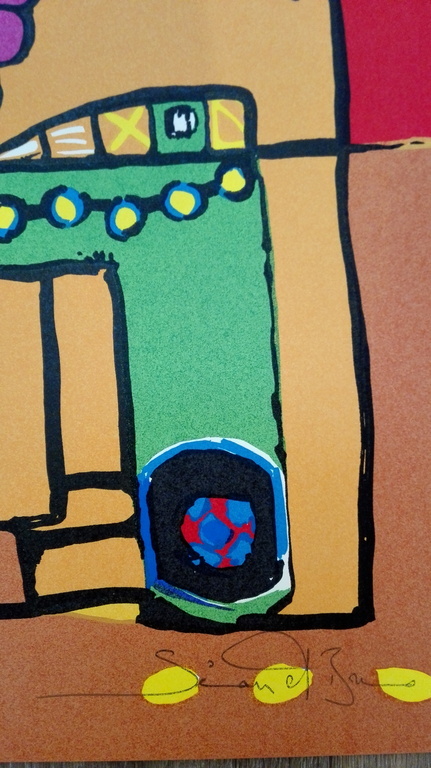 SIMON & BRUNO Gr  Zeefdruk(69x55cm)  C,EST VRAI  Handgesigneerd kopen? Bied vanaf 55!