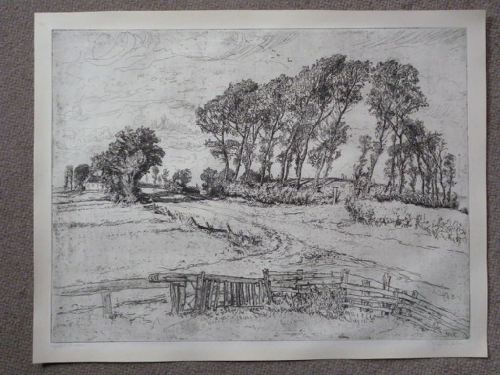Johan Dijkstra - ets - Landschap kopen? Bied vanaf 350!