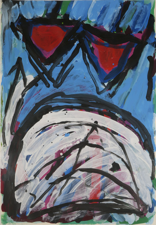 Peter Capiteyns: Acryl op papier, Zonder titel - Ingelijst kopen? Bied vanaf 20!