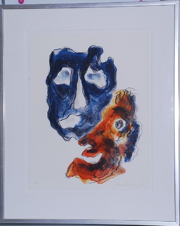 Jan Sierhuis: Kleurenlitho Maskers verkocht voor € 100!