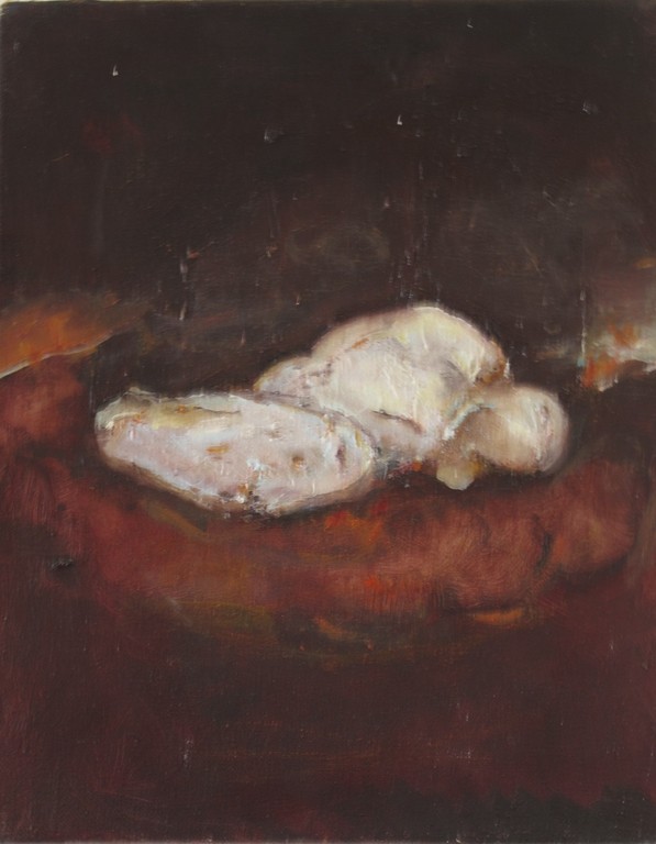 Ineke Van der Wal, 'Whilst I was sleeping' 11, 2013 olieverf op doek , 30x24cm verkocht voor € 35!