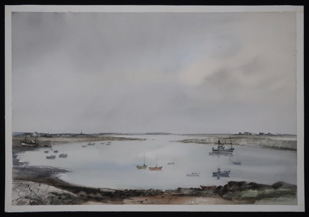 Jan Burgerhout: Aquarel, Landschap II  kopen? Bied vanaf 40!