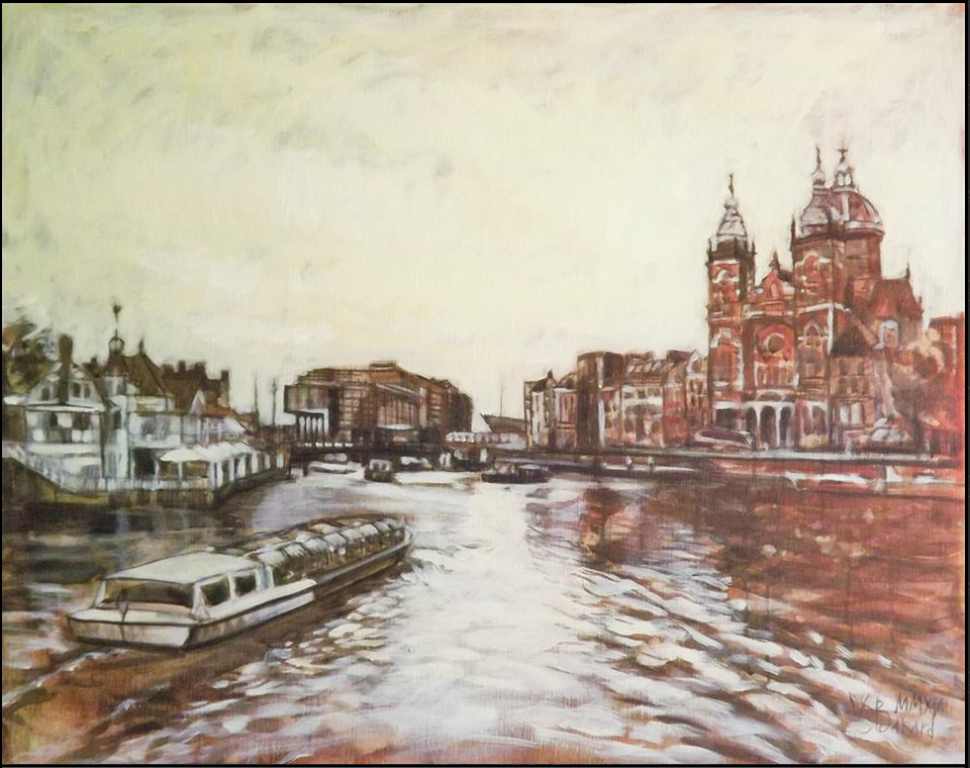 Valentin Bakardjiev: Olieverf op doek, Double Tree - Amsterdam kopen? Bied vanaf 150!