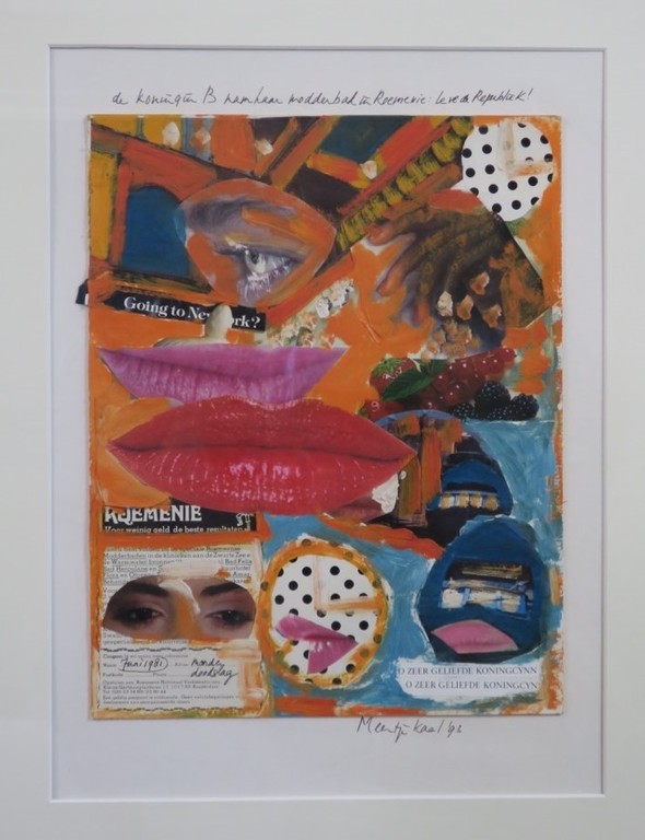 Meertje Kaal: Collage op karton, De koningin B nam haar ... - Ingelijst  kopen? Bied vanaf 1!
