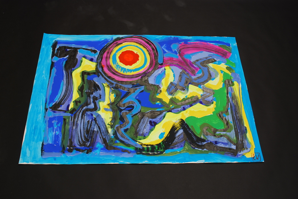 ERNST VIJLBRIEF (1934-2010) Gouache op papier verkocht voor € 110!