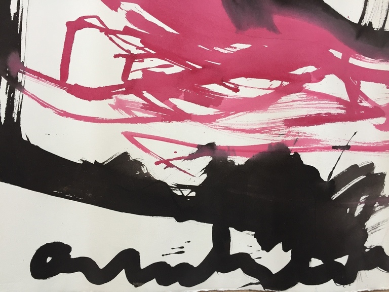 Anton Heyboer: origineel op handgeschept papier (Roze Bootje) / 80x110 cm kopen? Bied vanaf 50!