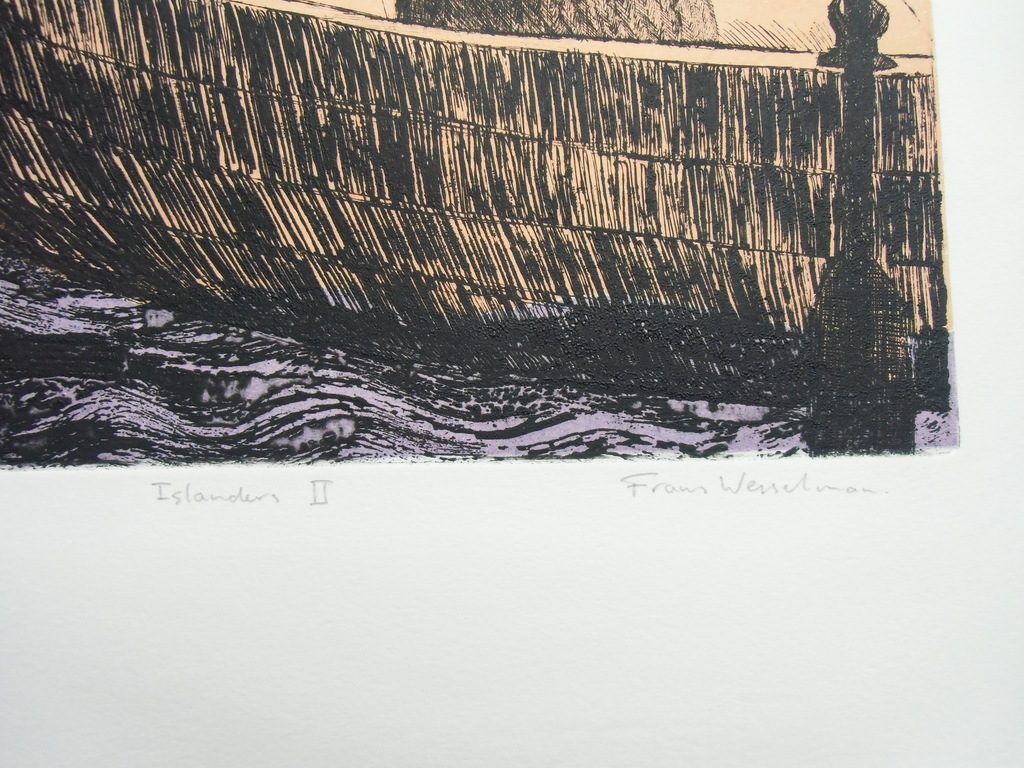 ISLANDERS II  //  KLEURETS MET HOUTDRUK VAN FRANS WESSELMAN kopen? Bied vanaf 40!